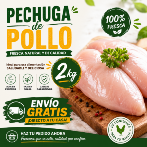 Pechuga de pollo 2KG Envio gratis en Los Cardales